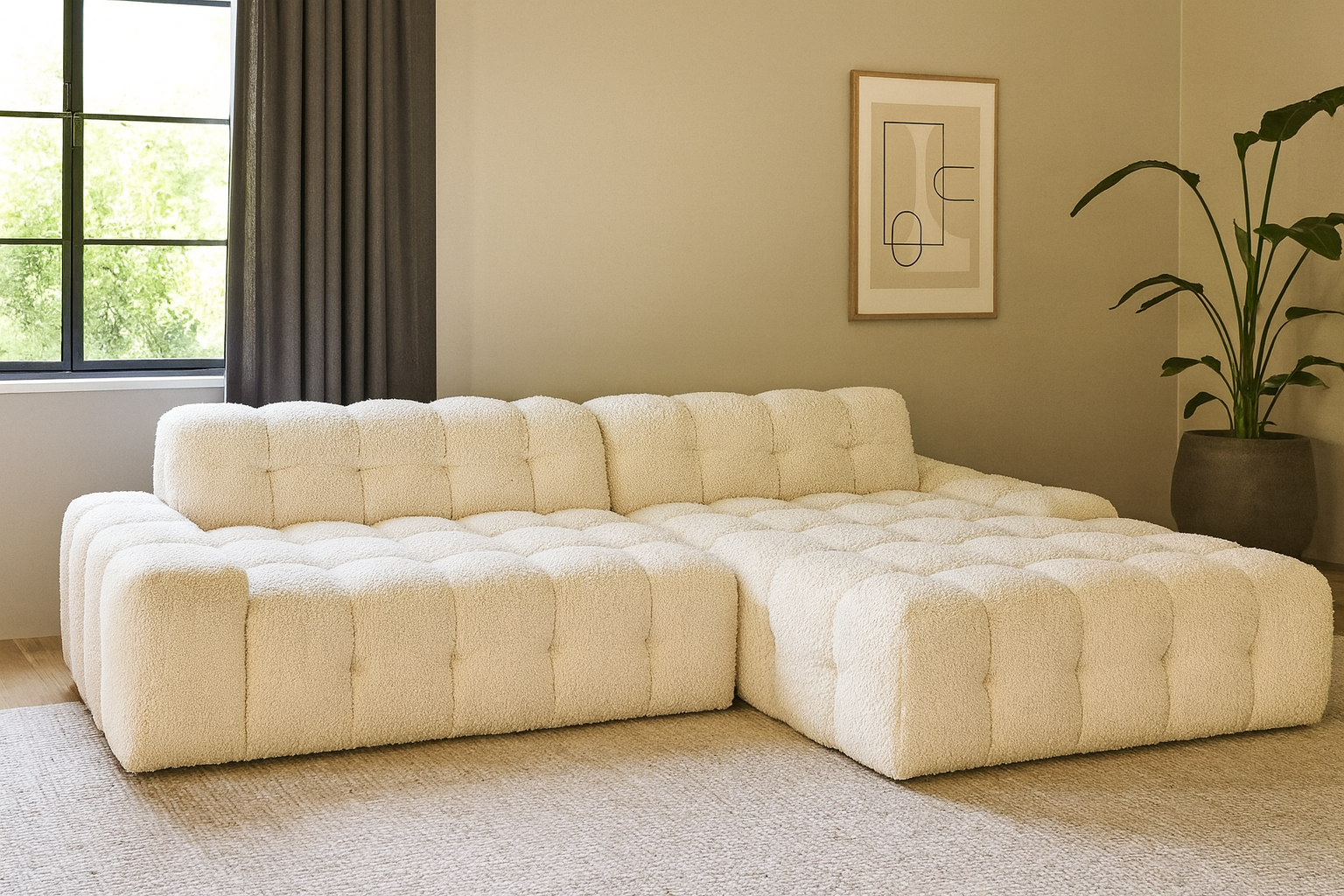 Moderni kampinė sofa – prabangus dizainas ir funkcionalumas